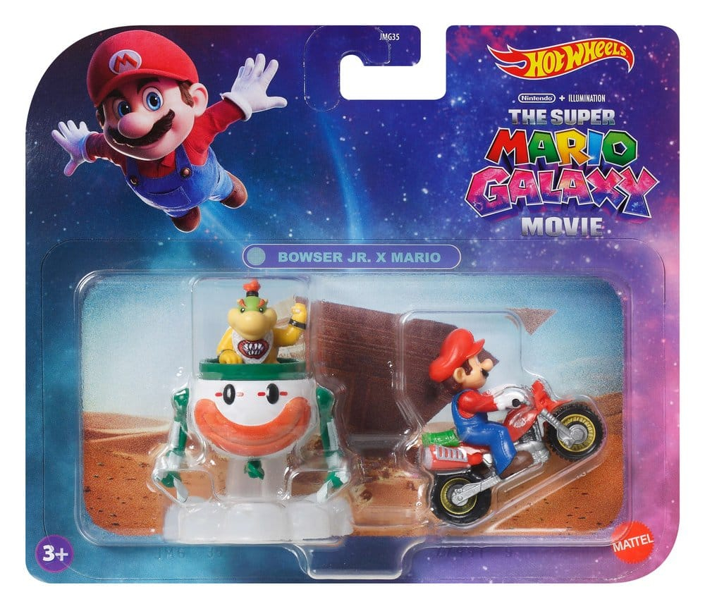 Super Mario Hot Wheels Die-Cast Vehicles 2-Pack 1/64 Mario & Bowser Jr. [5]