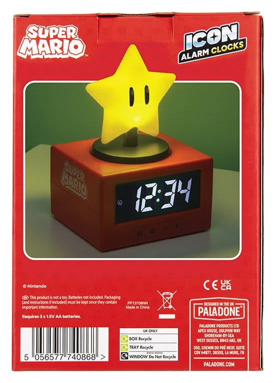 Super Mario Icon Alarm Clock Super Star 15 cm [3]