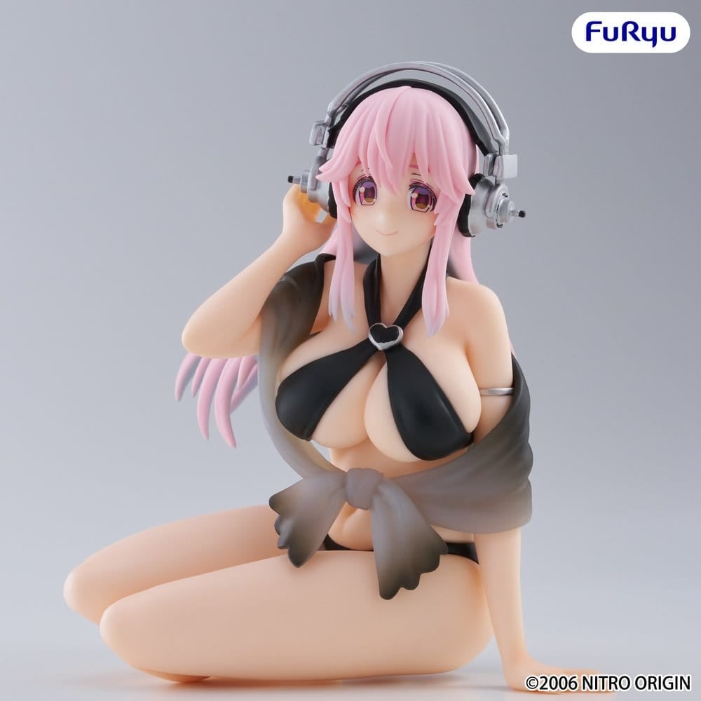 Super Sonico Noodle Stopper PVC Statue Super Sonico Swimsuit Black Color Ver. 10 cm [1]
