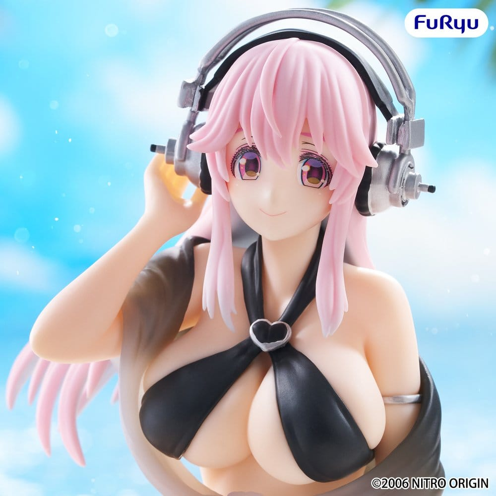 Super Sonico Noodle Stopper PVC Statue Super Sonico Swimsuit Black Color Ver. 10 cm [2]