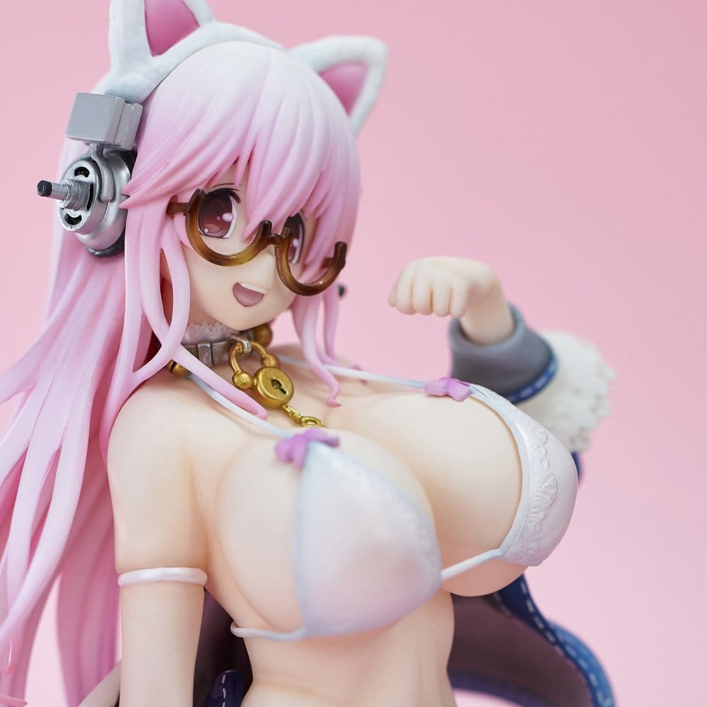 Super Sonico PVC Figure White Cat Ver. (Reissue) 27 cm [4]