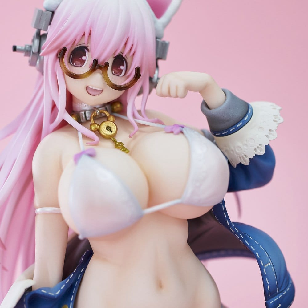 Super Sonico PVC Figure White Cat Ver. (Reissue) 27 cm [2]