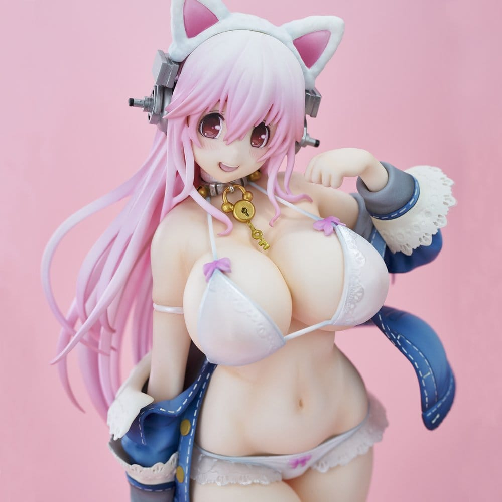 Super Sonico PVC Figure White Cat Ver. (Reissue) 27 cm [6]