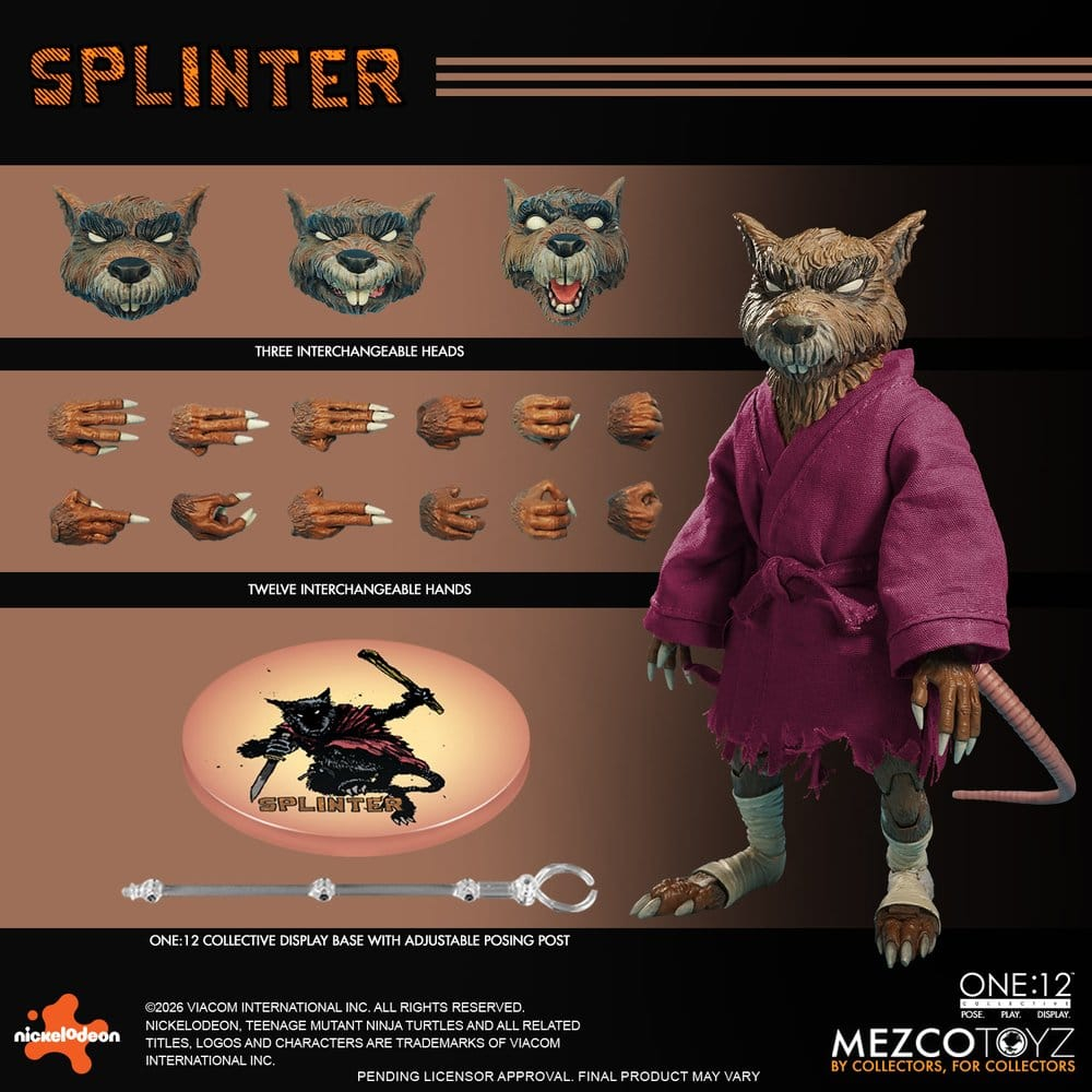 Teenage Mutant Ninja Turtles One:12 Collective Action Figure 1/12 Splinter 17 cm [14]