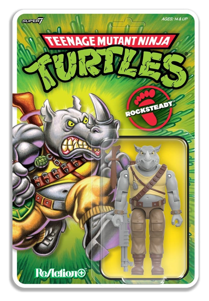 Teenage Mutant Ninja Turtles ReAction+ Action Figure Wave 02 Rocksteady [4]