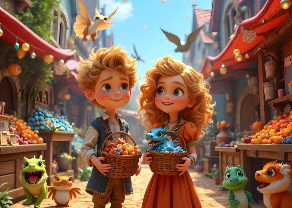 The Little Dragons Market – Puzzle 300 piese [2]