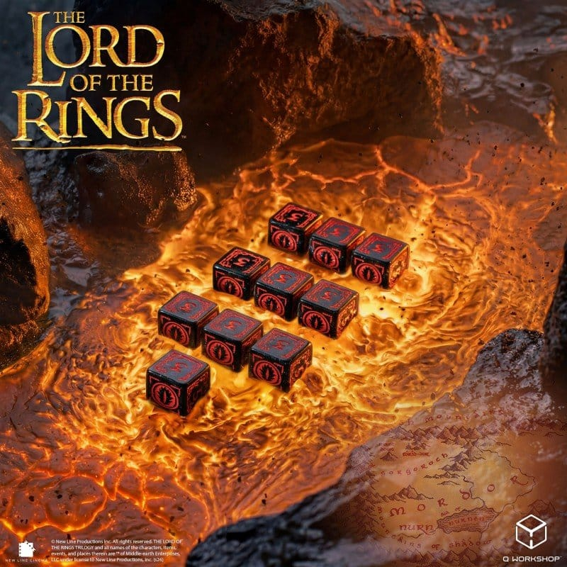 The Lord of the Rings: 10 D6 Dice Set Mordor [5]