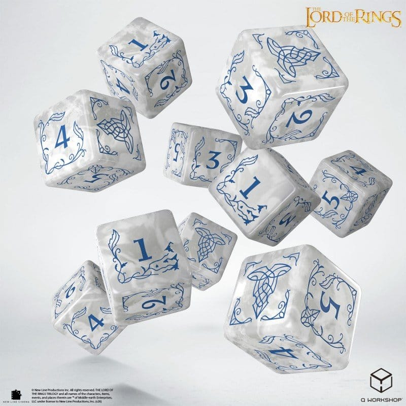 The Lord of the Rings: 10 D6 Dice Set Rivendell (Stone) [5]