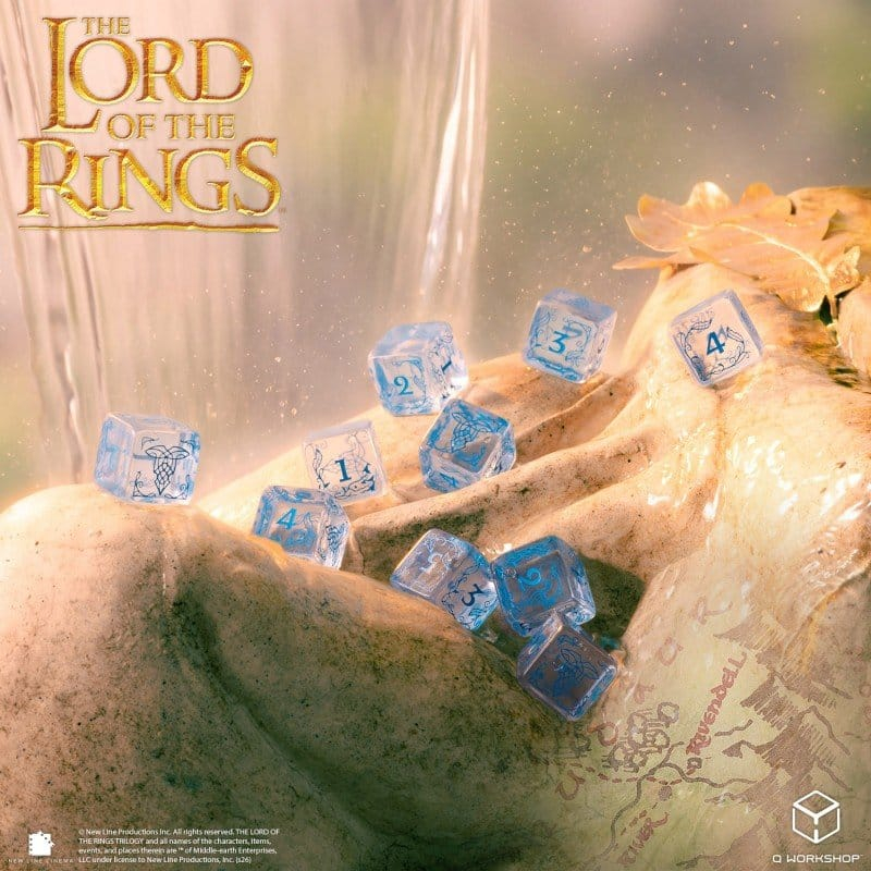 The Lord of the Rings: 10 D6 Dice Set Rivendell (Water) [3]