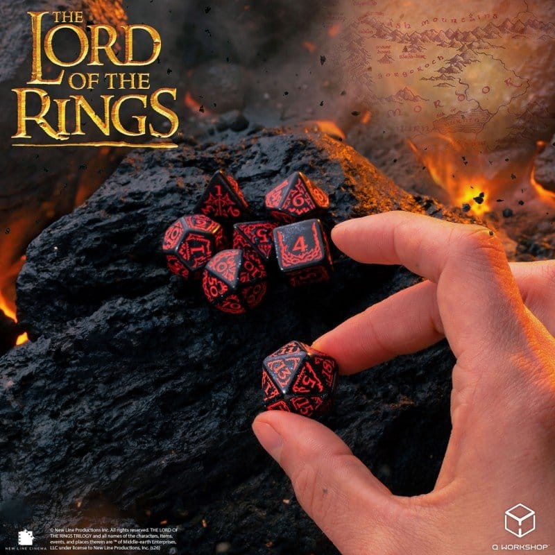 The Lord of the Rings Dice Set of 7 Mordor [5]