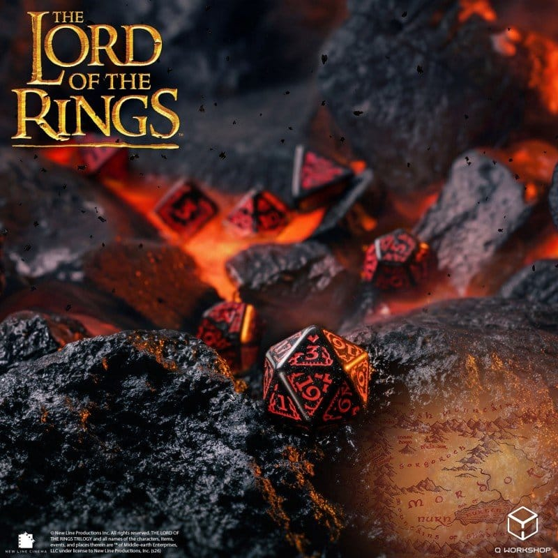 The Lord of the Rings Dice Set of 7 Mordor [2]