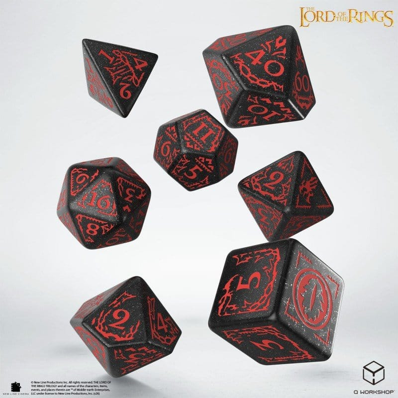The Lord of the Rings Dice Set of 7 Mordor [10]