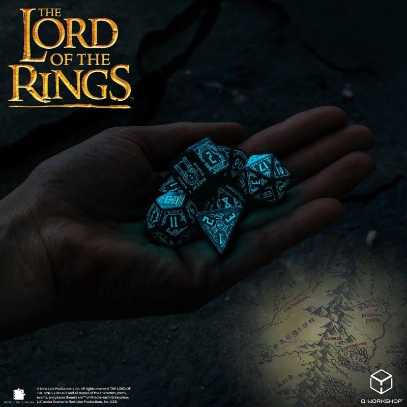 The Lord of the Rings Dice Set of 7 Moria (Glow in the Dark) [8]