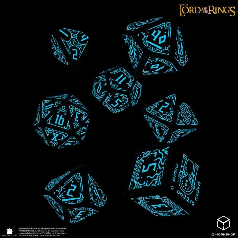 The Lord of the Rings Dice Set of 7 Moria (Glow in the Dark) [12]