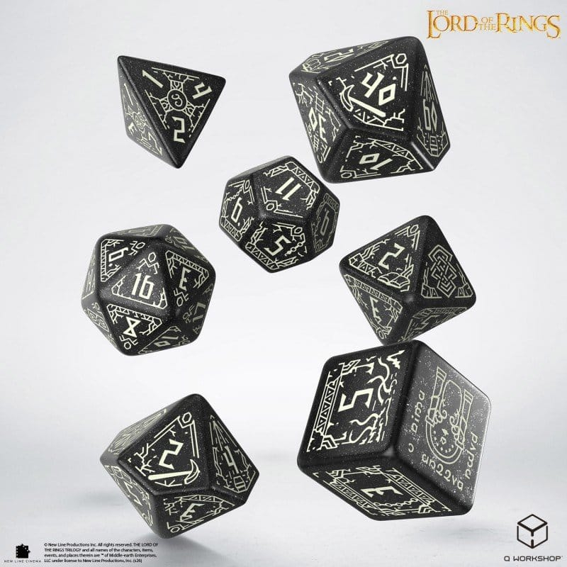 The Lord of the Rings Dice Set of 7 Moria (Glow in the Dark) [2]