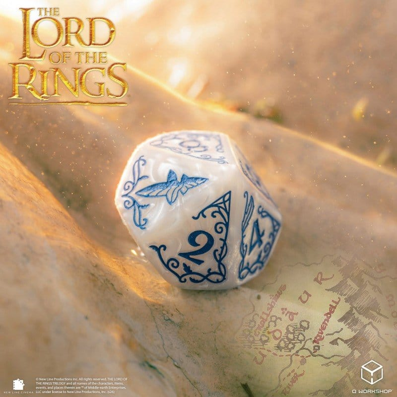 The Lord of the Rings Dice Set of 7 Rivendell (Stone) [6]
