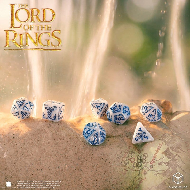 The Lord of the Rings Dice Set of 7 Rivendell (Stone) [2]