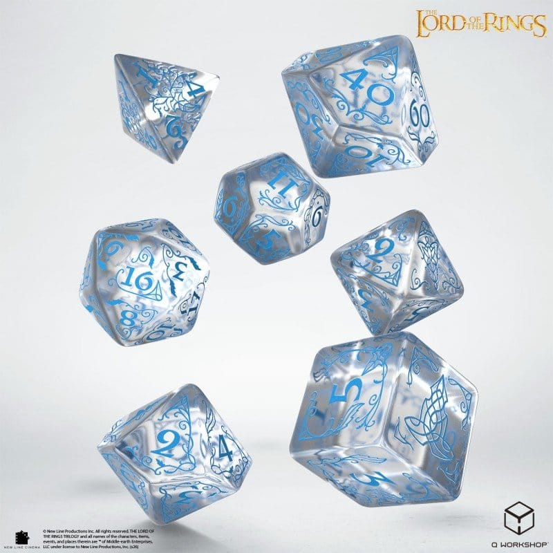 The Lord of the Rings Dice Set of 7 Rivendell (Water) [9]