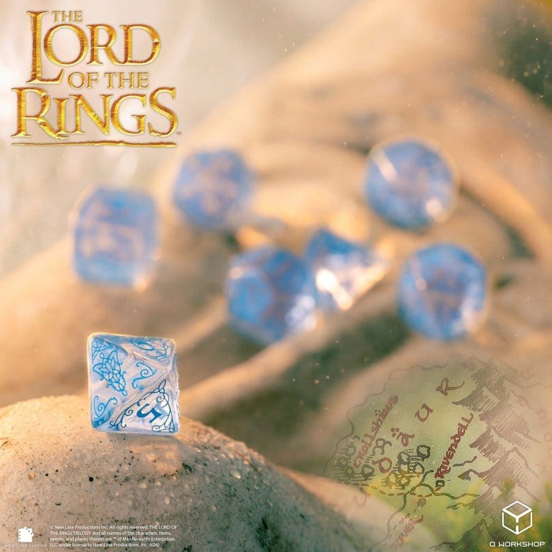 The Lord of the Rings Dice Set of 7 Rivendell (Water) [6]