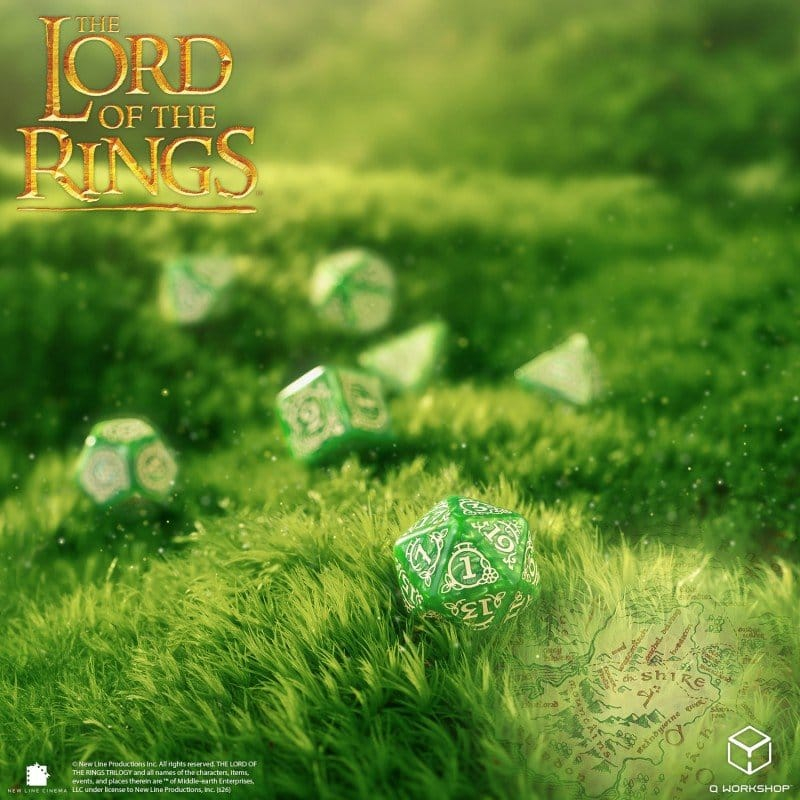 The Lord of the Rings Dice Set of 7 Shire [2]