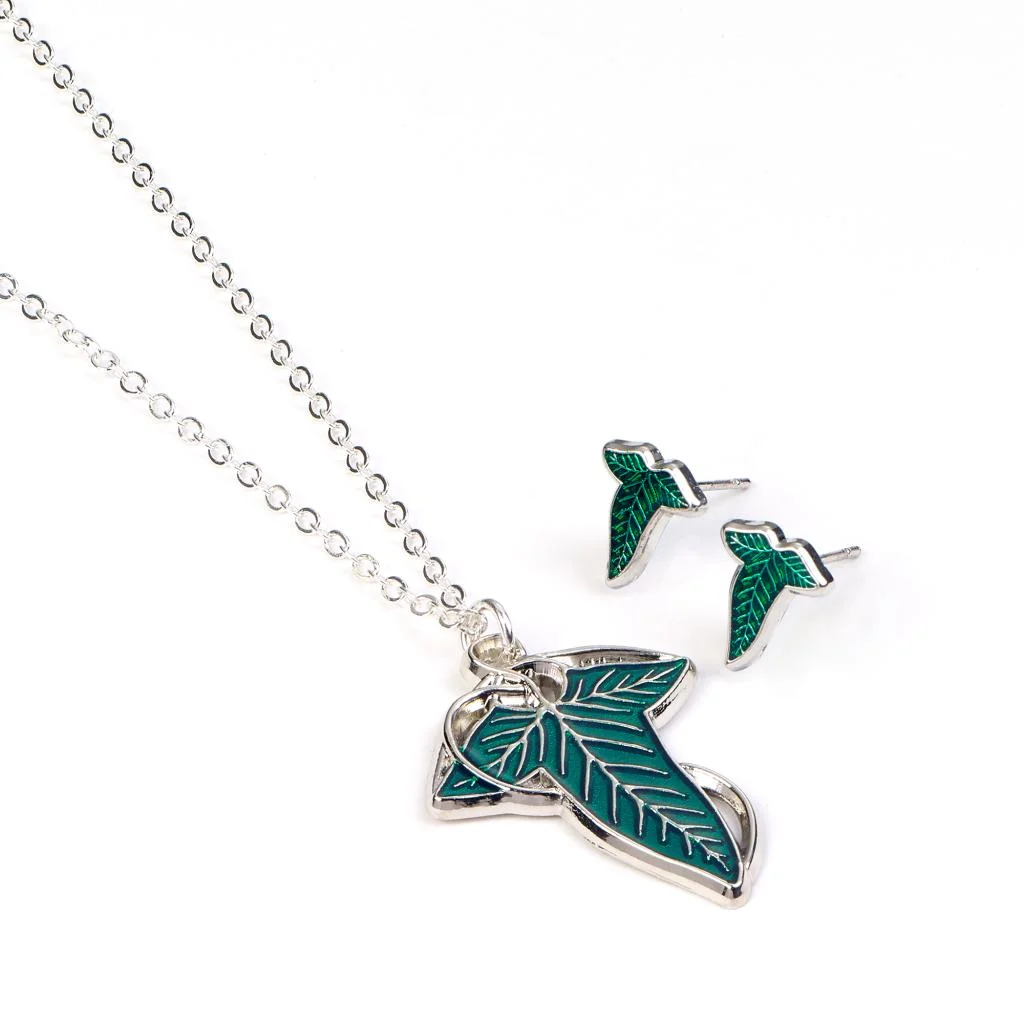 The Lord of the Rings Leaf of Lorien Gift Set Necklace & Earrings - Set Bijuterii Oficial [2]