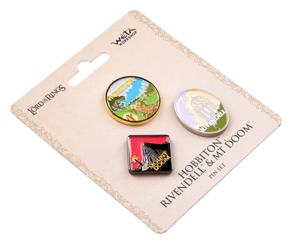The Lord of the Rings Trilogy Pin Set Hobbiton, Rivendell & Mount Doom [2]