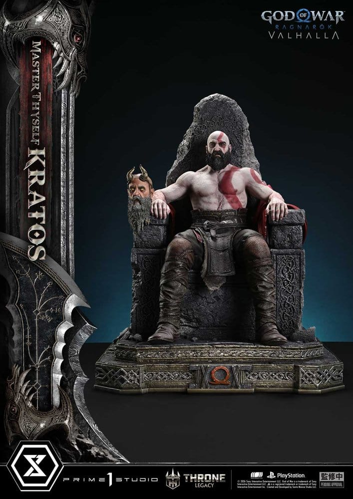 Throne Legacy God of War Series Statue 1/3 Ragnarok Master Thyself Kratos 67 cm [7]