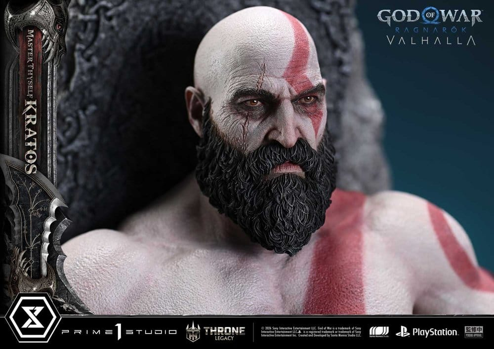 Throne Legacy God of War Series Statue 1/3 Ragnarok Master Thyself Kratos 67 cm [15]