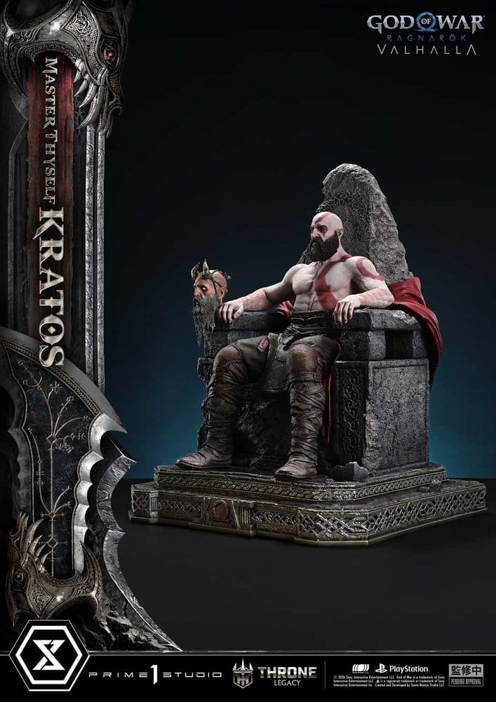 Throne Legacy God of War Series Statue 1/3 Ragnarok Master Thyself Kratos 67 cm [8]