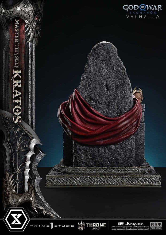 Throne Legacy God of War Series Statue 1/3 Ragnarok Master Thyself Kratos 67 cm [9]