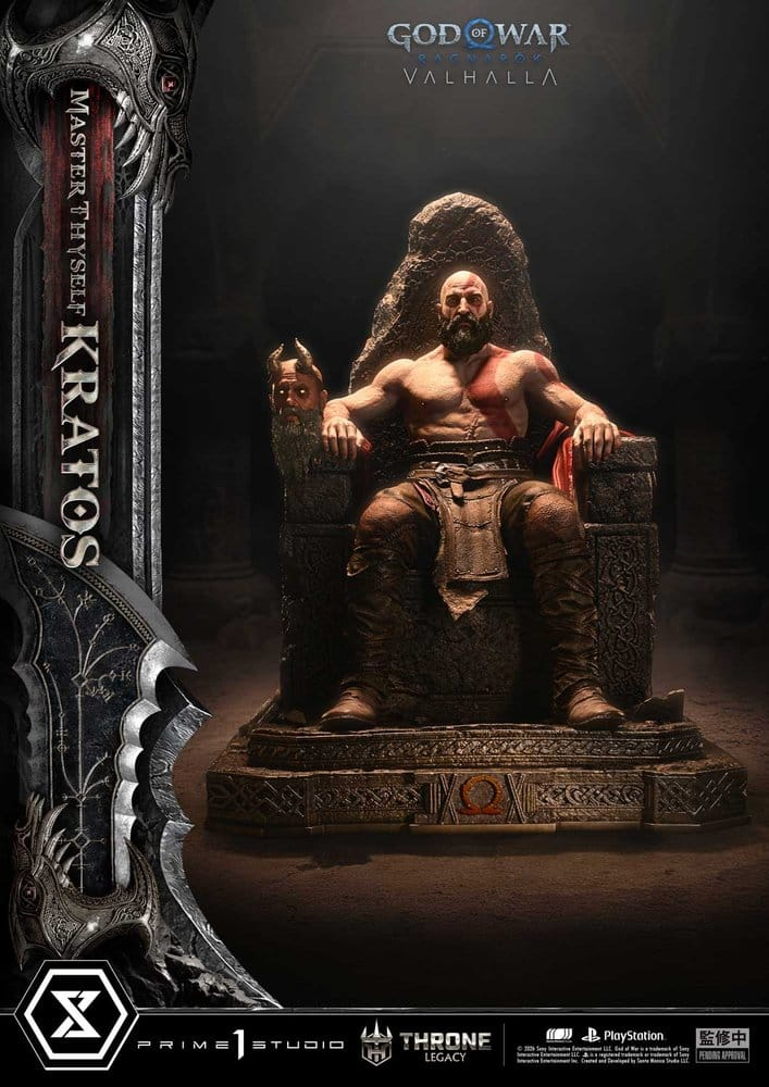 Throne Legacy God of War Series Statue 1/3 Ragnarok Master Thyself Kratos 67 cm [3]
