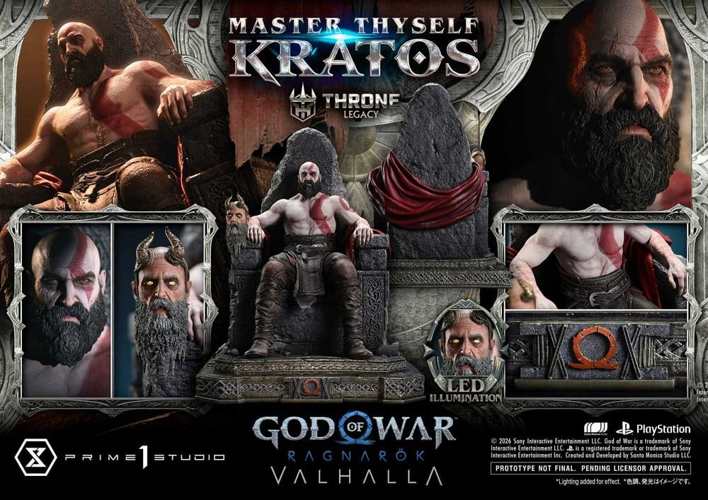 Throne Legacy God of War Series Statue 1/3 Ragnarok Master Thyself Kratos Bonus Version 67 cm [7]