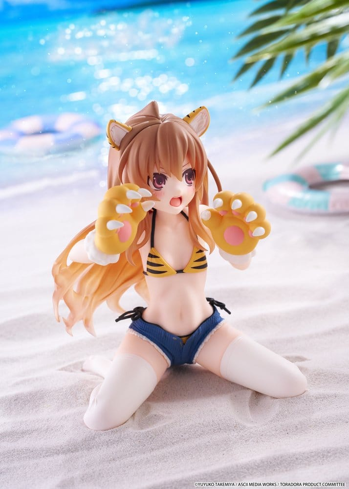 Toradora! Desktop Cute PVC Figure Taiga Aisaka (Tiger Costume Swimwear Ver.) 13 cm [6]