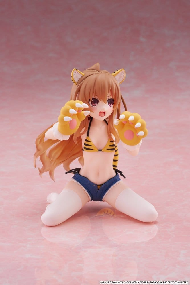Toradora! Desktop Cute PVC Figure Taiga Aisaka (Tiger Costume Swimwear Ver.) 13 cm [11]
