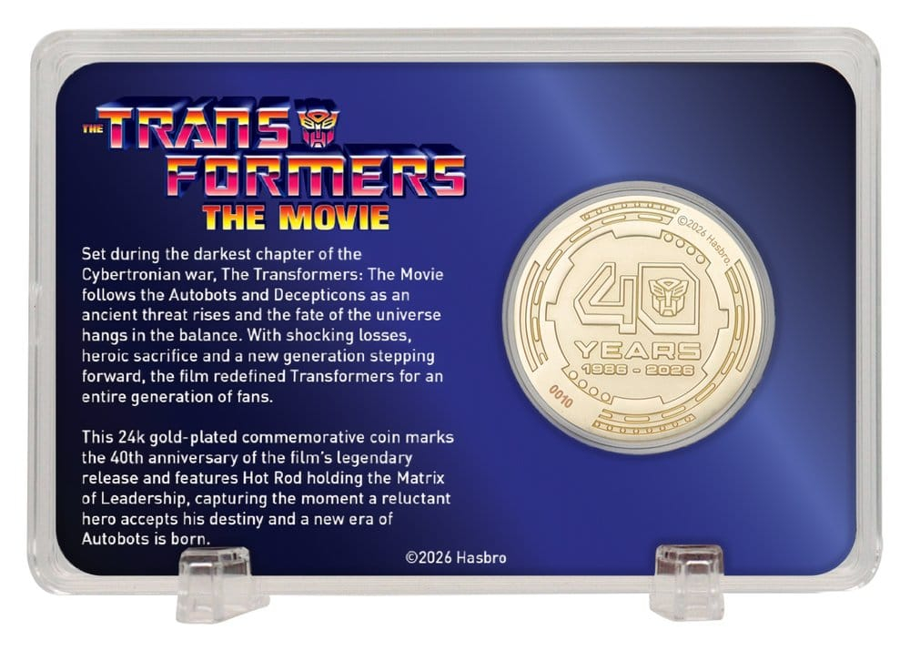 Transformers Collectable Coin The Movie 40th Anniversary Limited Edition 24k Gold Plated [2]