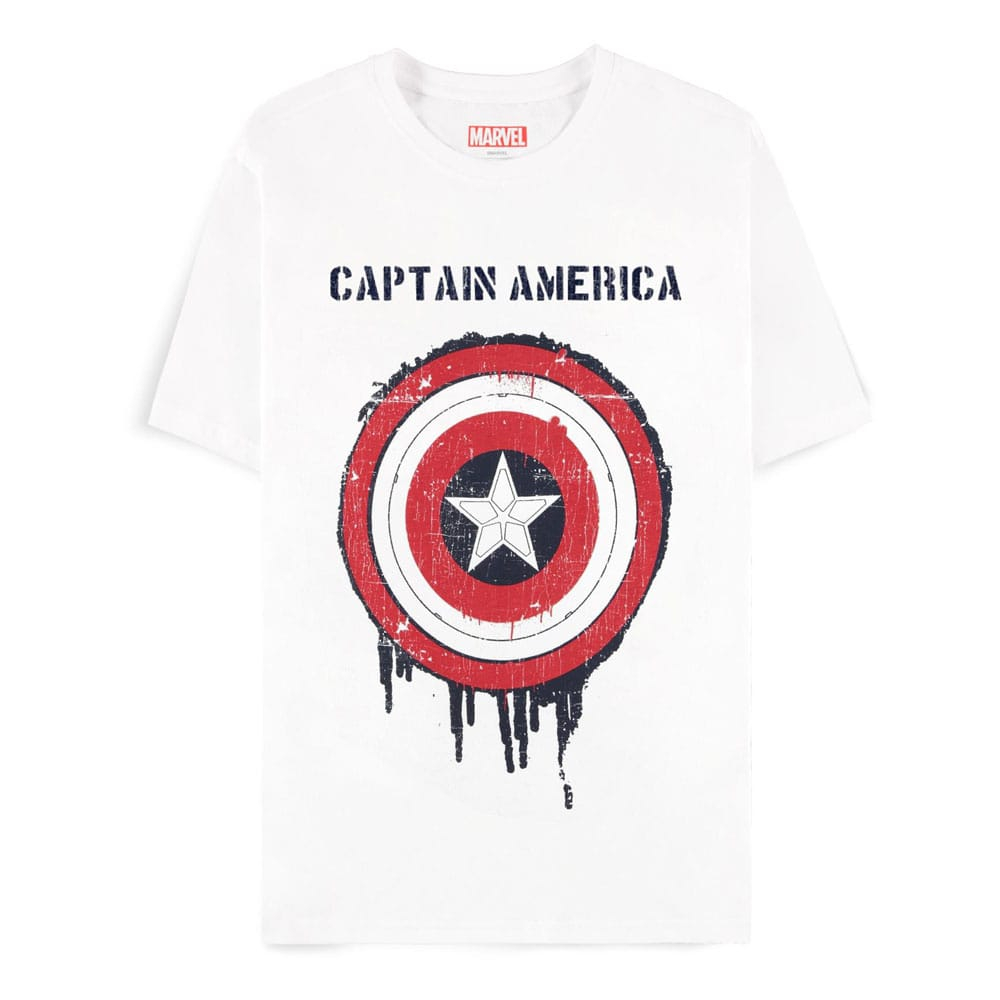 Tricou Captain America Brave New World Shield Alb Marvel [1]