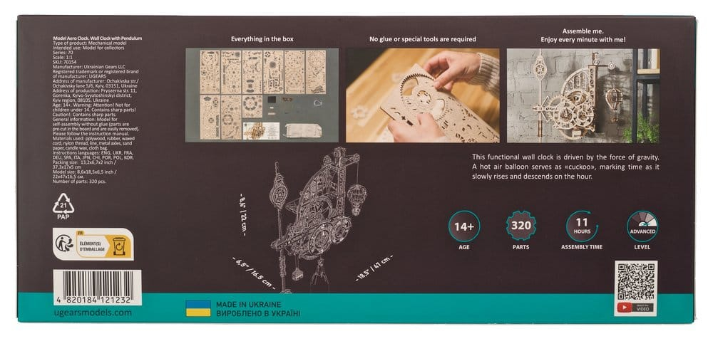 Ugears 3D Wooden Puzzle Aero Clock [25]