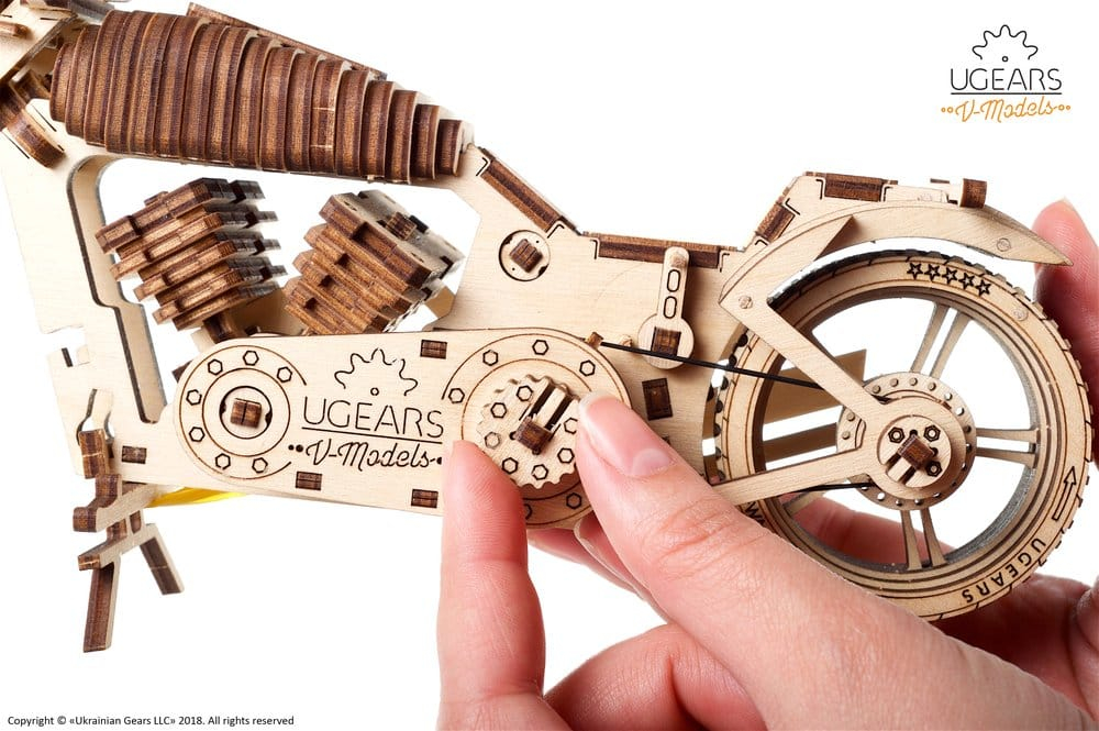 Ugears 3D Wooden Puzzle Bike VM-02 [6]