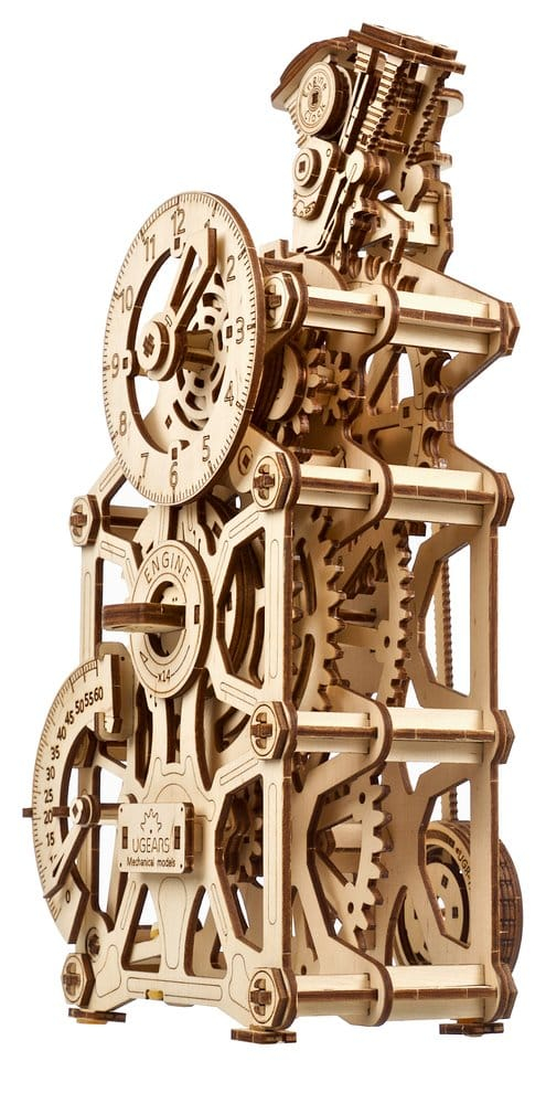 Ugears 3D Wooden Puzzle Engine Clock [4]