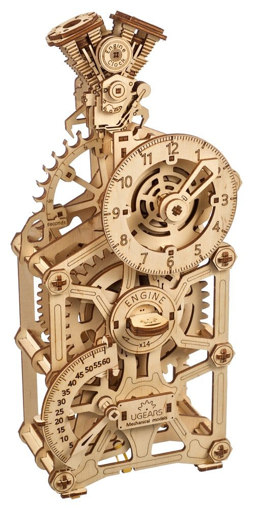 Ugears 3D Wooden Puzzle Engine Clock [21]