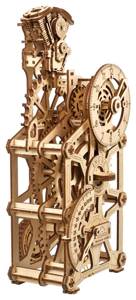 Ugears 3D Wooden Puzzle Engine Clock [18]
