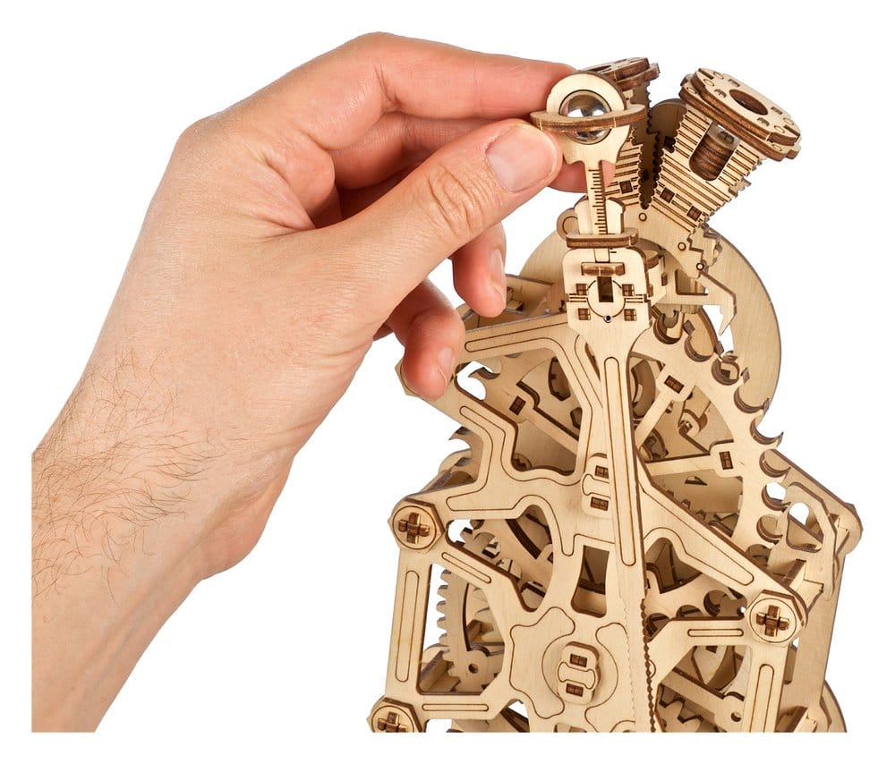 Ugears 3D Wooden Puzzle Engine Clock [22]