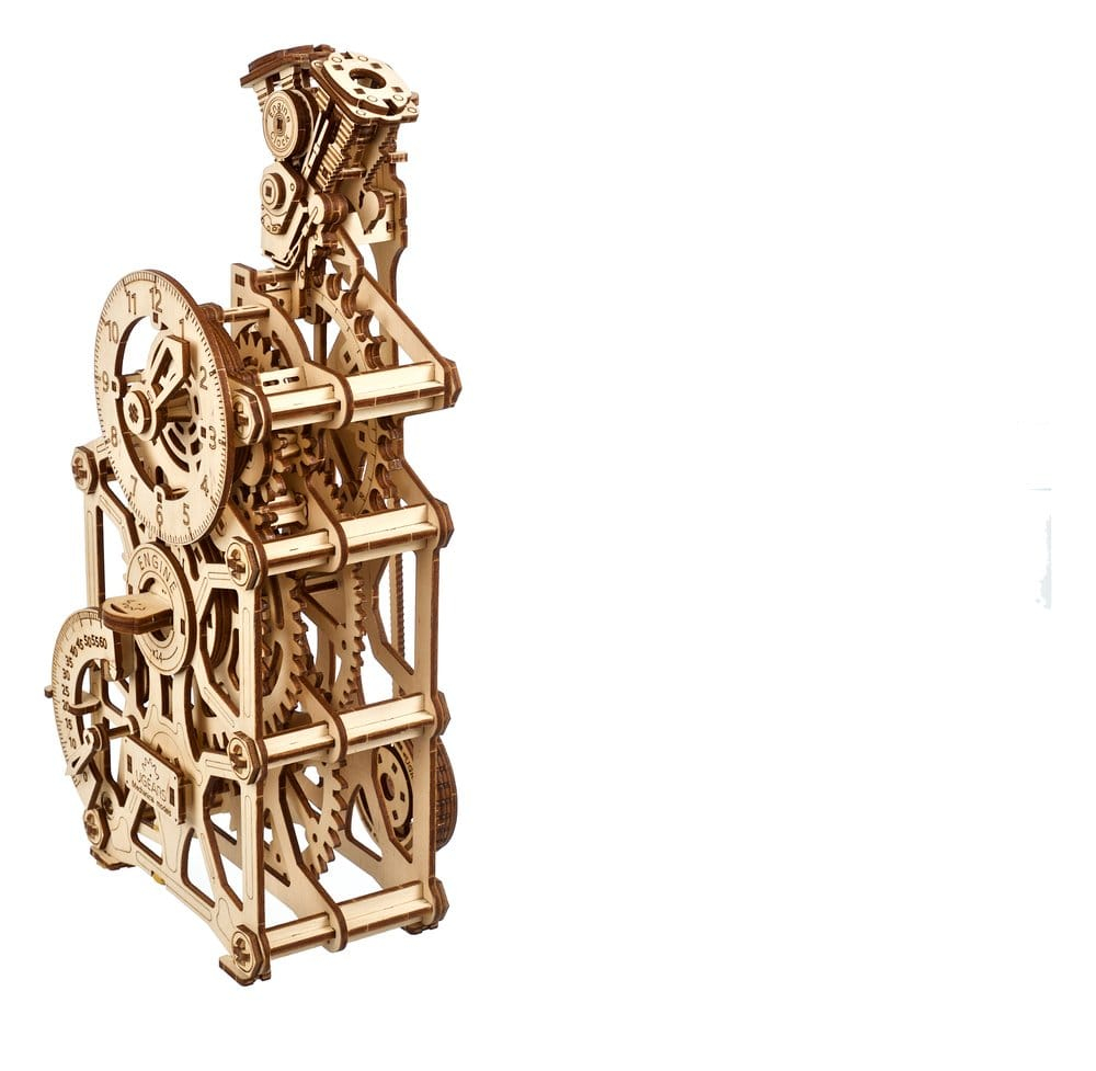 Ugears 3D Wooden Puzzle Engine Clock [5]