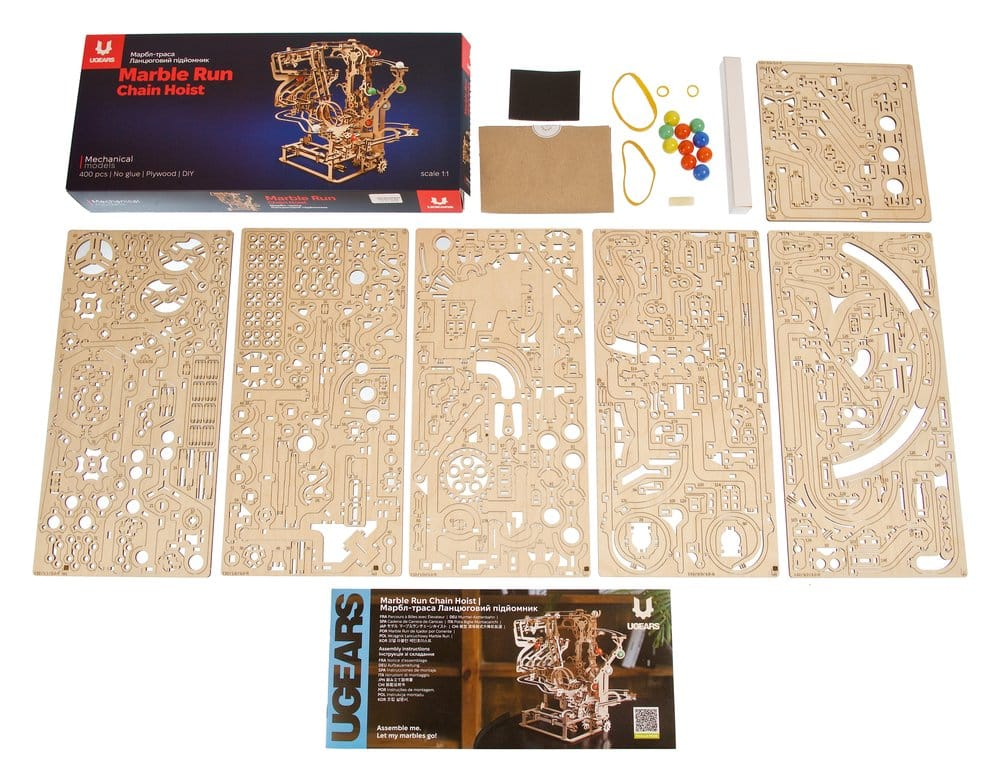 Ugears 3D Wooden Puzzle Marble Run Chain Hoist [25]