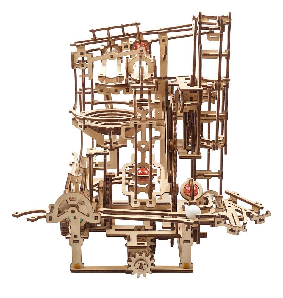 Ugears 3D Wooden Puzzle Marble Run Stepped Hoist [19]