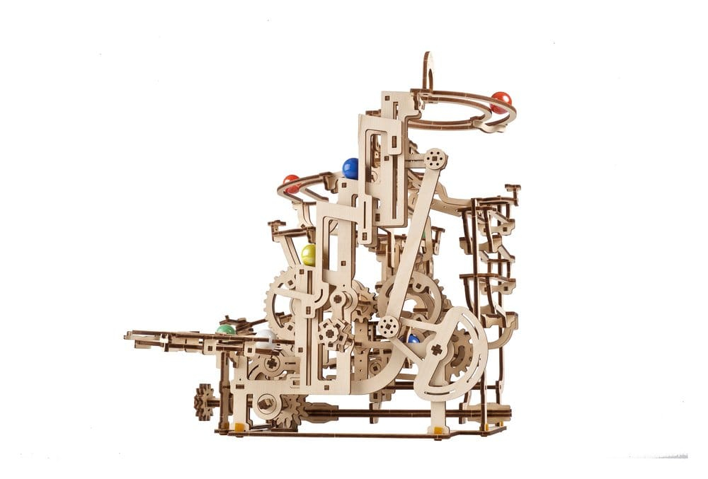 Ugears 3D Wooden Puzzle Marble Run Tiered Hoist [9]