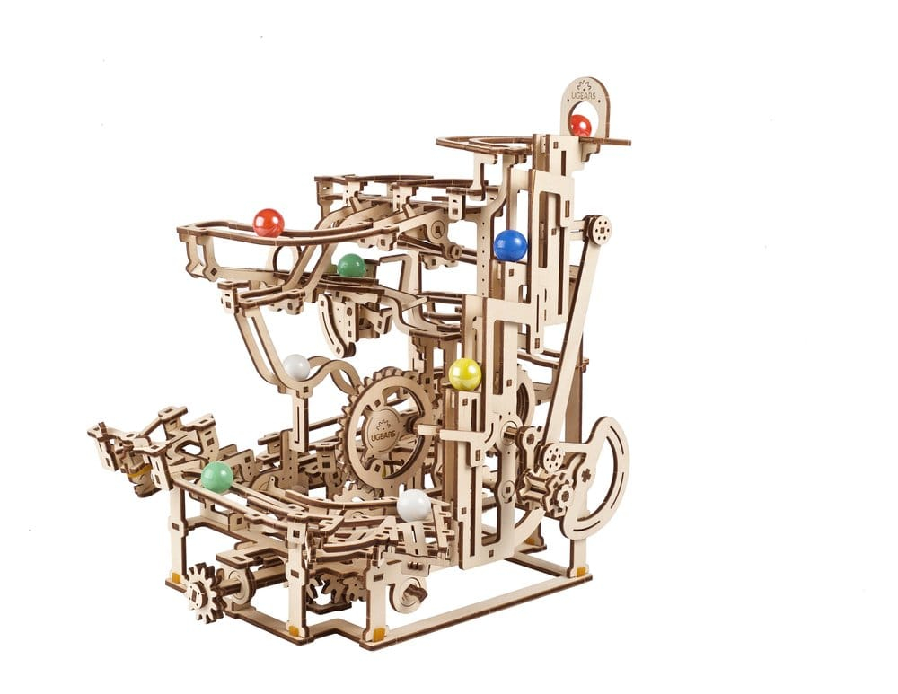 Ugears 3D Wooden Puzzle Marble Run Tiered Hoist [26]