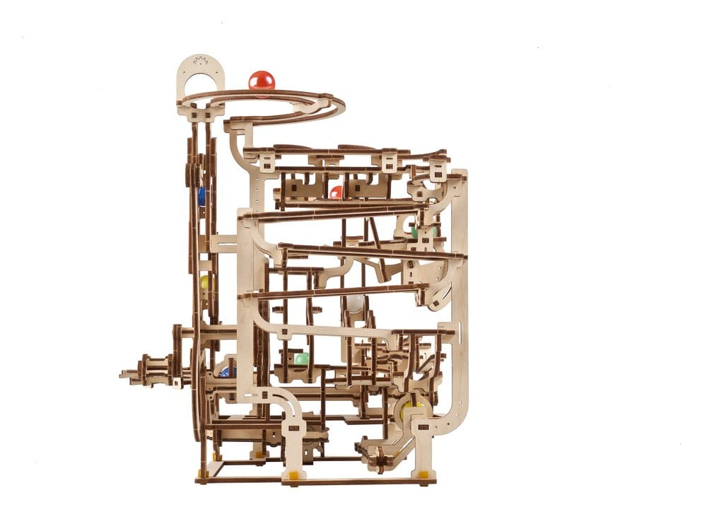 Ugears 3D Wooden Puzzle Marble Run Tiered Hoist [18]