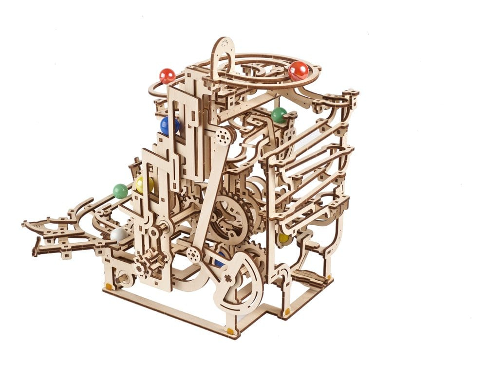 Ugears 3D Wooden Puzzle Marble Run Tiered Hoist [13]