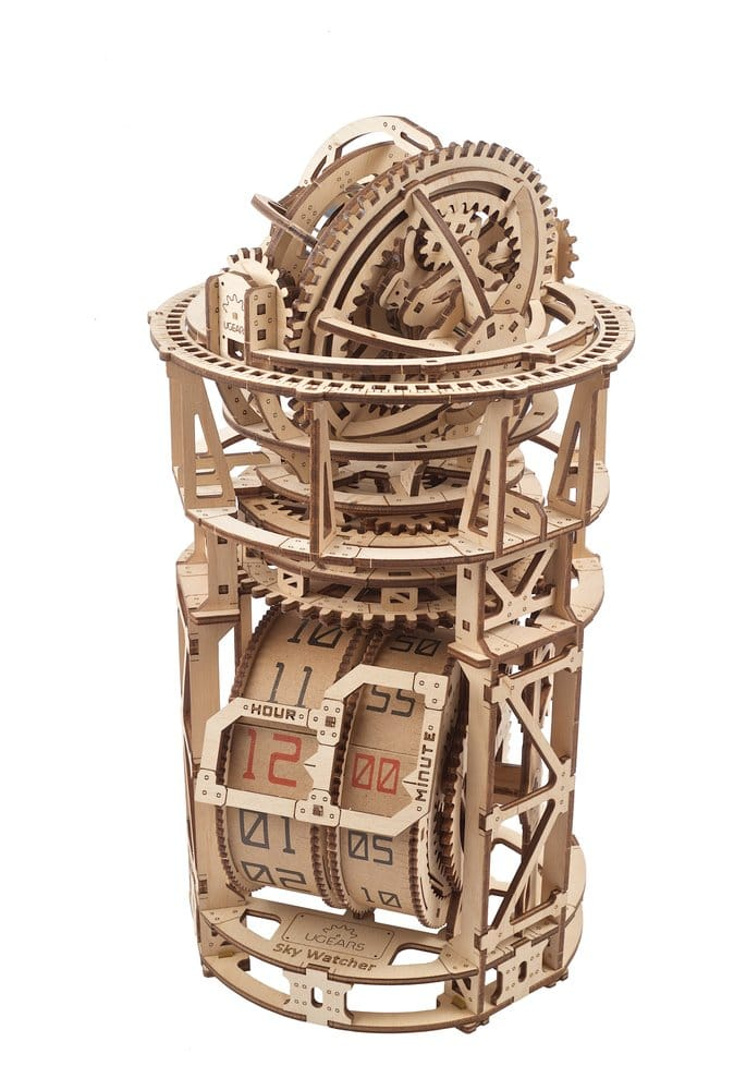 Ugears 3D Wooden Puzzle Sky Watcher Tourbillon Table Clock [21]